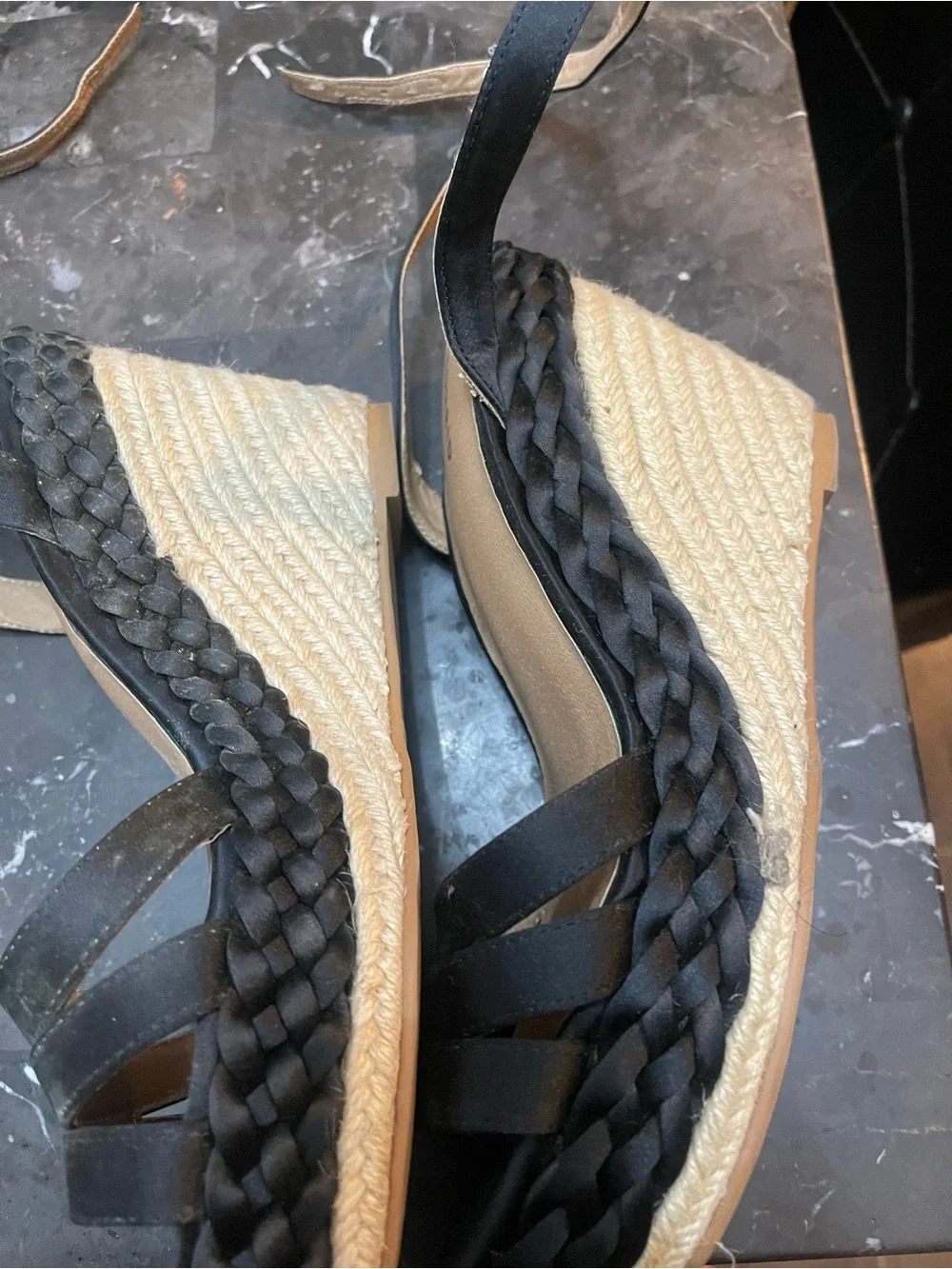 Torrid Black Espadrille Wedge Sandals | Size 9.5W (Wide Width)